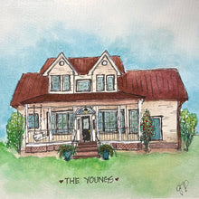 Load image into Gallery viewer, Custom Home/Business Ink & Watercolor Portraits