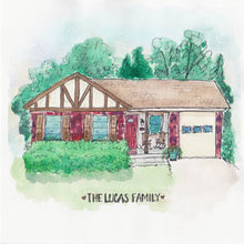 Load image into Gallery viewer, Custom Home/Business Ink & Watercolor Portraits